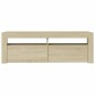 vidaXL Mueble de TV con luces LED roble Sonoma 120x35x40 cm vidaXL Mueble de TV con luces LED roble Sonoma 120x35x40 cm