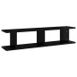 vidaXL Estante de pared 2 uds contrachapado negro brillante 90x18x20cm vidaXL Estante de pared 2 uds contrachapado negro brillante 90x18x20cm