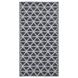 vidaXL Alfombra de exterior PP negro 120x180 cm