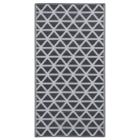 vidaXL Alfombra de exterior PP negro 120x180 cm