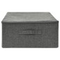 vidaXL Caja de almacenaje tela gris antracita 70x40x18 cm vidaXL Caja de almacenaje tela gris antracita 70x40x18 cm
