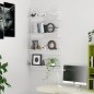 vidaXL Estante de pared 4 uds contrachapado blanco brillo 80x11,5x18cm vidaXL Estante de pared 4 uds contrachapado blanco brillo 80x11,5x18cm