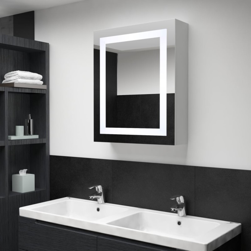 vidaXL Mueble de baño con espejo LED 50x13x70 cm vidaXL Mueble de baño con espejo LED 50x13x70 cm