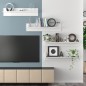 vidaXL Estante de pared 4 uds contrachapado blanco brillo 80x11,5x18cm vidaXL Estante de pared 4 uds contrachapado blanco brillo 80x11,5x18cm