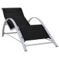 vidaXL Tumbona textilene y aluminio negro vidaXL Tumbona textilene y aluminio negro