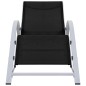 vidaXL Tumbona textilene y aluminio negro vidaXL Tumbona textilene y aluminio negro