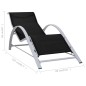vidaXL Tumbona textilene y aluminio negro vidaXL Tumbona textilene y aluminio negro