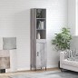 vidaXL Aparador alto madera contrachapada gris Sonoma 34,5x34x180 cm vidaXL Aparador alto madera contrachapada gris Sonoma 34,5x34x180 cm