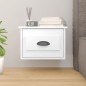 vidaXL Mesita de noche de pared blanco brillante 41,5x36x28 cm vidaXL Mesita de noche de pared blanco brillante 41,5x36x28 cm