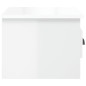 vidaXL Mesita de noche de pared blanco brillante 41,5x36x28 cm vidaXL Mesita de noche de pared blanco brillante 41,5x36x28 cm