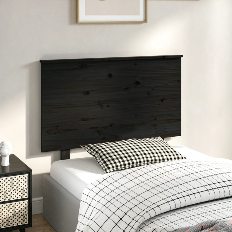vidaXL Cabecero de cama madera maciza de pino gris 94x6x82,5 cm vidaXL Cabecero de cama madera maciza de pino gris 94x6x82,5 cm