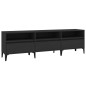 vidaXL Mueble de TV madera contrachapada negro 150x30x44,5 cm vidaXL Mueble de TV madera contrachapada negro 150x30x44,5 cm
