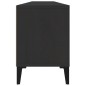 vidaXL Mueble de TV madera contrachapada negro 150x30x44,5 cm vidaXL Mueble de TV madera contrachapada negro 150x30x44,5 cm