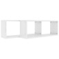vidaXL Estantes cubo de pared 2 uds madera ingeniería blanco brillo vidaXL Estantes cubo de pared 2 uds madera ingeniería blanco brillo