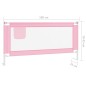 vidaXL Barandilla de seguridad cama de niño rosa tela 180x25 cm vidaXL Barandilla de seguridad cama de niño rosa tela 180x25 cm