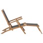 vidaXL Tumbona con reposapiés madera maciza de teca negra vidaXL Tumbona con reposapiés madera maciza de teca negra