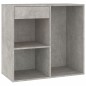vidaXL Armario de maquillaje madera gris hormigón 80x40x75cm vidaXL Armario de maquillaje madera gris hormigón 80x40x75cm