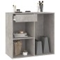 vidaXL Armario de maquillaje madera gris hormigón 80x40x75cm vidaXL Armario de maquillaje madera gris hormigón 80x40x75cm