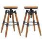 vidaXL Taburetes de cocina 2 unidades madera maciza de abeto vidaXL Taburetes de cocina 2 unidades madera maciza de abeto