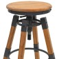 vidaXL Taburetes de cocina 2 unidades madera maciza de abeto vidaXL Taburetes de cocina 2 unidades madera maciza de abeto