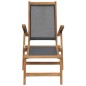 vidaXL Tumbona con reposapiés madera maciza de teca negra vidaXL Tumbona con reposapiés madera maciza de teca negra