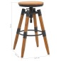 vidaXL Taburetes de cocina 2 unidades madera maciza de abeto vidaXL Taburetes de cocina 2 unidades madera maciza de abeto