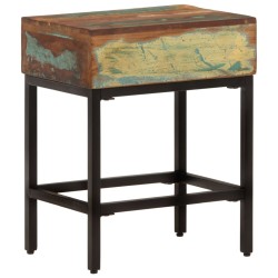 vidaXL Mesa auxiliar madera maciza reciclada 40x30x51 cm