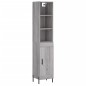 vidaXL Aparador alto madera contrachapada gris Sonoma 34,5x34x180 cm vidaXL Aparador alto madera contrachapada gris Sonoma 34,5x34x180 cm