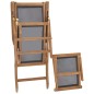vidaXL Tumbona con reposapiés madera maciza de teca negra vidaXL Tumbona con reposapiés madera maciza de teca negra