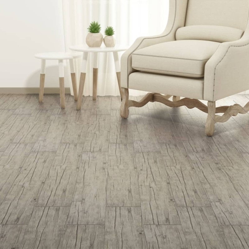 vidaXL Lamas para suelo de PVC autoadhesivas roble lavado 2,51 m² 2 mm vidaXL Lamas para suelo de PVC autoadhesivas roble lavado 2,51 m² 2 mm