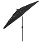 vidaXL Sombrilla de 3 niveles con poste de aluminio negra 3,5 m vidaXL Sombrilla de 3 niveles con poste de aluminio negra 3,5 m