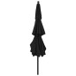 vidaXL Sombrilla de 3 niveles con poste de aluminio negra 3,5 m vidaXL Sombrilla de 3 niveles con poste de aluminio negra 3,5 m