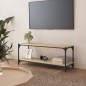 vidaXL Mueble para TV contrachapada y acero roble Sonoma 100x33x41 cm vidaXL Mueble para TV contrachapada y acero roble Sonoma 100x33x41 cm