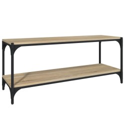 vidaXL Mueble para TV contrachapada y acero roble Sonoma 100x33x41 cm