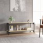 vidaXL Mueble para TV contrachapada y acero roble Sonoma 100x33x41 cm vidaXL Mueble para TV contrachapada y acero roble Sonoma 100x33x41 cm