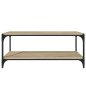 vidaXL Mueble para TV contrachapada y acero roble Sonoma 100x33x41 cm vidaXL Mueble para TV contrachapada y acero roble Sonoma 100x33x41 cm