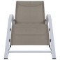 vidaXL Tumbonas con mesita 2 unidades aluminio gris taupe vidaXL Tumbonas con mesita 2 unidades aluminio gris taupe