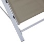vidaXL Tumbonas con mesita 2 unidades aluminio gris taupe vidaXL Tumbonas con mesita 2 unidades aluminio gris taupe