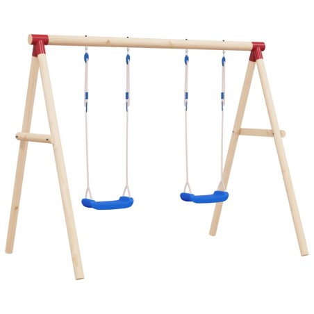  vidaXL Columpios con cuerdas 2 unidades polietileno azul 37x15 cm