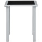 vidaXL Tumbonas con mesita 2 unidades aluminio gris taupe vidaXL Tumbonas con mesita 2 unidades aluminio gris taupe