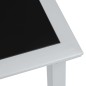 vidaXL Tumbonas con mesita 2 unidades aluminio gris taupe vidaXL Tumbonas con mesita 2 unidades aluminio gris taupe