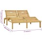 vidaXL Tumbona doble de madera de pino impregnada verde vidaXL Tumbona doble de madera de pino impregnada verde
