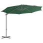 vidaXL Sombrilla voladiza con poste de acero verde 300 cm vidaXL Sombrilla voladiza con poste de acero verde 300 cm