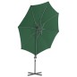 vidaXL Sombrilla voladiza con poste de acero verde 300 cm vidaXL Sombrilla voladiza con poste de acero verde 300 cm