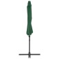 vidaXL Sombrilla voladiza con poste de acero verde 300 cm vidaXL Sombrilla voladiza con poste de acero verde 300 cm