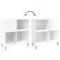 vidaXL Mueble discos madera contrachapada blanco brillo 84,5x38x89 cm vidaXL Mueble discos madera contrachapada blanco brillo 84,5x38x89 cm