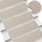 vidaXL Alfombrilla autoadhesiva escalera sisal 15 uds 65x21x4 cm