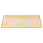 vidaXL Alfombrilla autoadhesiva escalera sisal 15 uds 65x21x4 cm