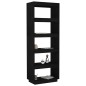 vidaXL Estantería/divisor de espacios madera pino negro 60x35x167 cm vidaXL Estantería/divisor de espacios madera pino negro 60x35x167 cm