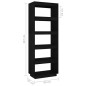 vidaXL Estantería/divisor de espacios madera pino negro 60x35x167 cm vidaXL Estantería/divisor de espacios madera pino negro 60x35x167 cm